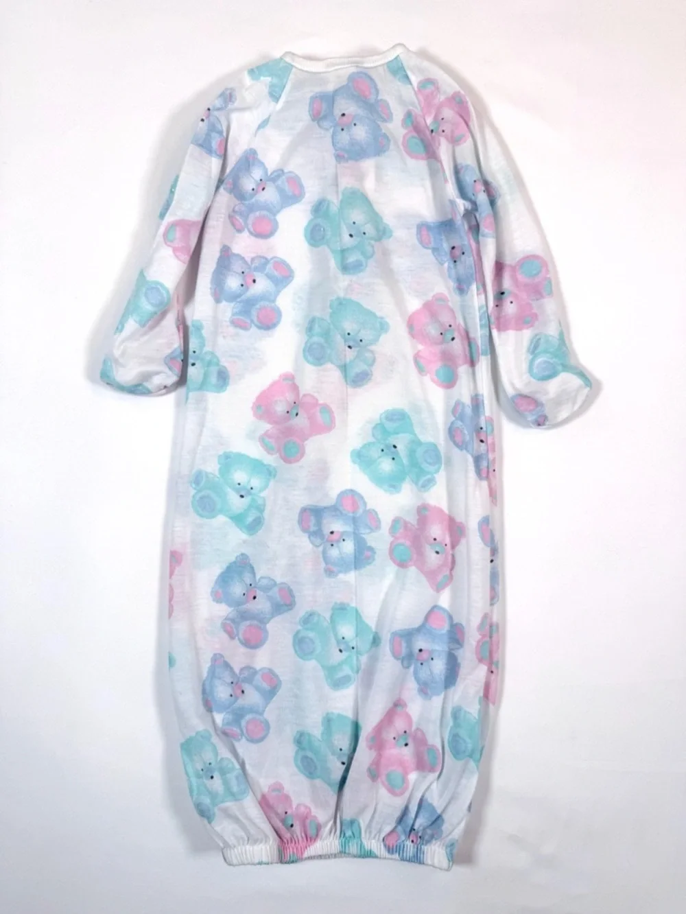 CARTER’S Vintage 1981 Baby Sleep Gown‎ Newborn Teddy Bear Print Cottagecore